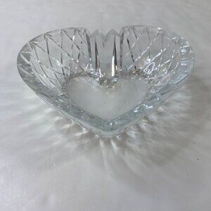 Christopher Stuart Heart Shaped Crystal Decorative Textured Candy Trinket Dish